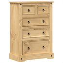 kommode Corona 80x43x114 cm massivt fyrretræ