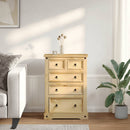 kommode Corona 80x43x114 cm massivt fyrretræ
