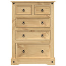 kommode Corona 80x43x114 cm massivt fyrretræ