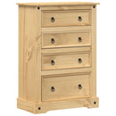 kommode Corona 80x43x114 cm massivt fyrretræ