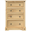kommode Corona 80x43x114 cm massivt fyrretræ
