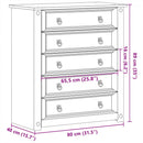 kommode Corona 80x40x89 cm massivt fyrretræ