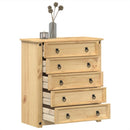 kommode Corona 80x40x89 cm massivt fyrretræ