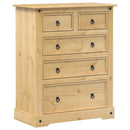 kommode Corona 92x48x114 cm massivt fyrretræ