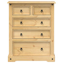 kommode Corona 92x48x114 cm massivt fyrretræ