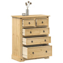 kommode Corona 92x48x114 cm massivt fyrretræ