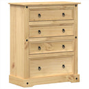 kommode Corona 92x48x114 cm massivt fyrretræ