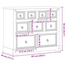 kommode Corona 101x45x82 cm massivt fyrretræ