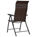 havestole 2 stk. foldbar polyrattan brun