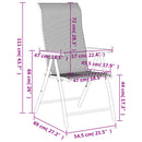 havestole 2 stk. foldbar polyrattan brun