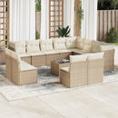 sofasæt til haven 13 dele med hynder polyrattan beige