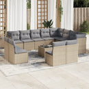 sofasæt til haven 13 dele med hynder polyrattan beige