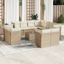 sofasæt til haven 12 dele med hynder polyrattan beige