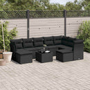 sofasæt til haven 10 dele med hynder polyrattan sort
