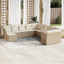 sofasæt til haven 11 dele med hynder polyrattan beige