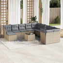 sofasæt til haven 12 dele med hynder polyrattan beige