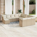 sofasæt til haven 12 dele med hynder polyrattan beige