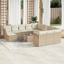 sofasæt til haven 13 dele med hynder polyrattan beige