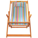 foldbare strandstole 2 stk. stof flerfarvet