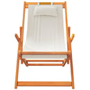 strandstole 2 stk. foldbare stof cremefarvet