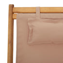 strandstole 2 stk. foldbar stof og massivt træ gråbrun