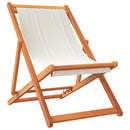 strandstole 2 stk. foldbare stof cremehvid