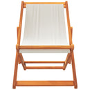 strandstole 2 stk. foldbare stof cremehvid