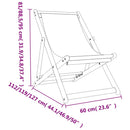 foldbare strandstole 2 stk. stof sort
