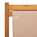 strandstole 2 stk. foldbar stof og massivt træ gråbrun