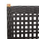 havestole 6 stk. med lænefunktion polyrattan sort
