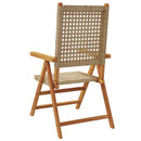 havestole 4 stk. med lænefunktion polyrattan beige