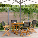foldbare havestole 4 stk. polyrattan sort