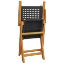 foldbare havestole 6 stk. polyrattan sort