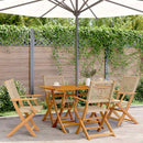 foldbare havestole 4 stk. polyrattan beige