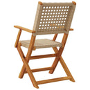 foldbare havestole 6 stk. polyrattan beige