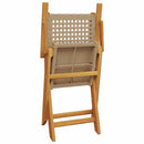 foldbare havestole 8 stk. polyrattan beige