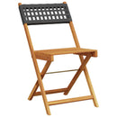 foldbare havestole 8 stk. polyrattan sort