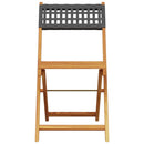 foldbare havestole 8 stk. polyrattan sort