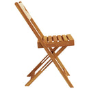 havestole 4 stk. foldbar massivt akacietræ beige