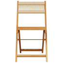 foldbare havestole 6 stk. massivt akacietræ beige