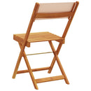 havestole 6 stk. foldbar stof massivt træ beige