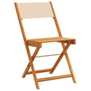 foldbare havestole 8 stk. stof og massivt træ beige