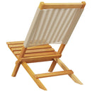 havestole 4 stk. foldbar massivt akacietræ beige