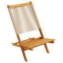 foldbare havestole 6 stk. massivt akacietræ beige