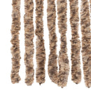 flueforhæng 118x220 cm chenille beige og mørkebrun