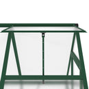 drivhus med fundamentramme 169x114x195 cm aluminium grøn