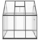 drivhus med fundamentramme 169x169x195 cm aluminium antracitgrå