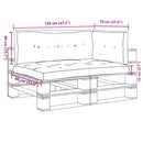 pallehynder 3 stk. stof cremefarvet