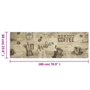køkkentæppe 60x180 cm Coffee Brown-design vaskbart velour