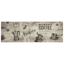 køkkentæppe 60x180 cm Coffee-design vaskbart velour grå